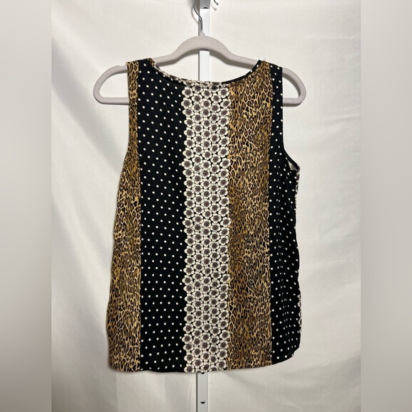 Premise Women’s Multicolor Cheetah, Polkadot & Floral Sheer Top - Picture 2 of 5